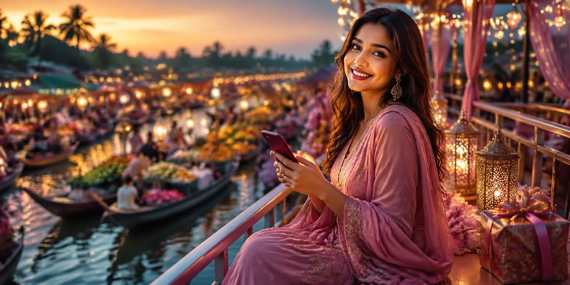 বরিশালে ঈদ উৎসবে মোবাইলে পেমেন্ট করছেন একজন ব্যবহারকারী